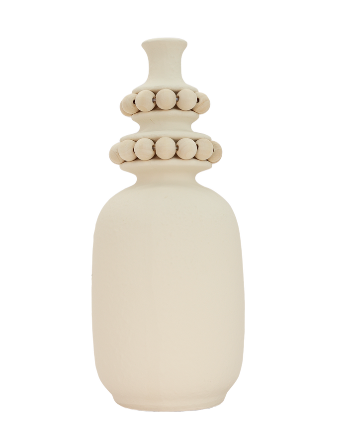 Terra Blanc- Tall Totem Vase Beige