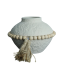 Terra Blanc Beaded Bowl Vase