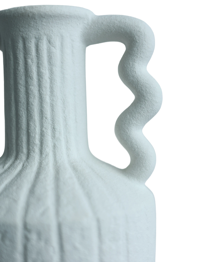 Terra blanc Corinth handle vase White