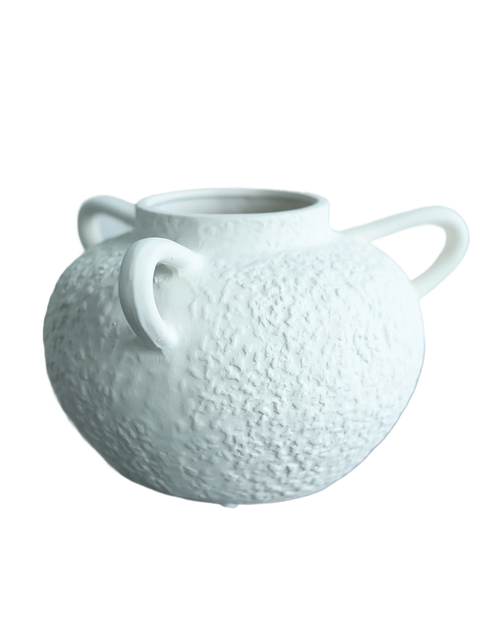Terra blanc Pebble amphora White