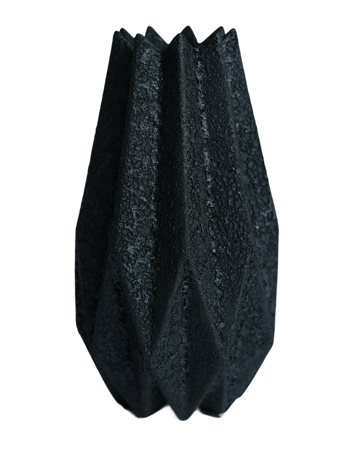 Terra Forge Black Facet Vase Black