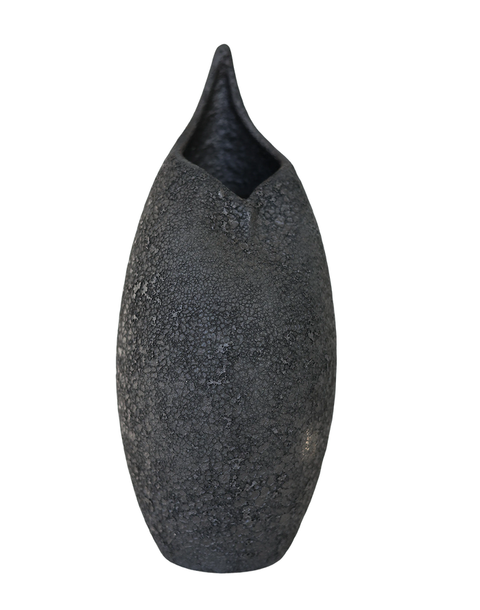 TerraForge Onyx Cut Mouth Vase Large