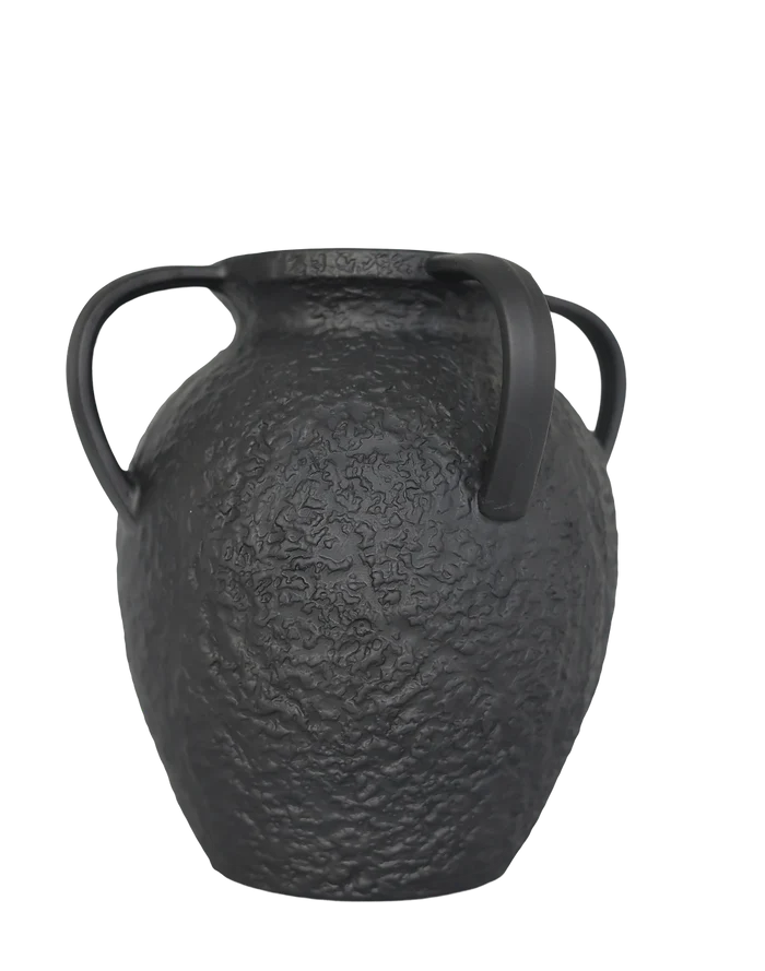 TerraForge Onyx Double Handle Vase Large
