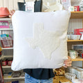 Texas Embroidered Off White Pillow - Lyla's: Clothing & Gifts - Online and Rockwall Texas Boutique