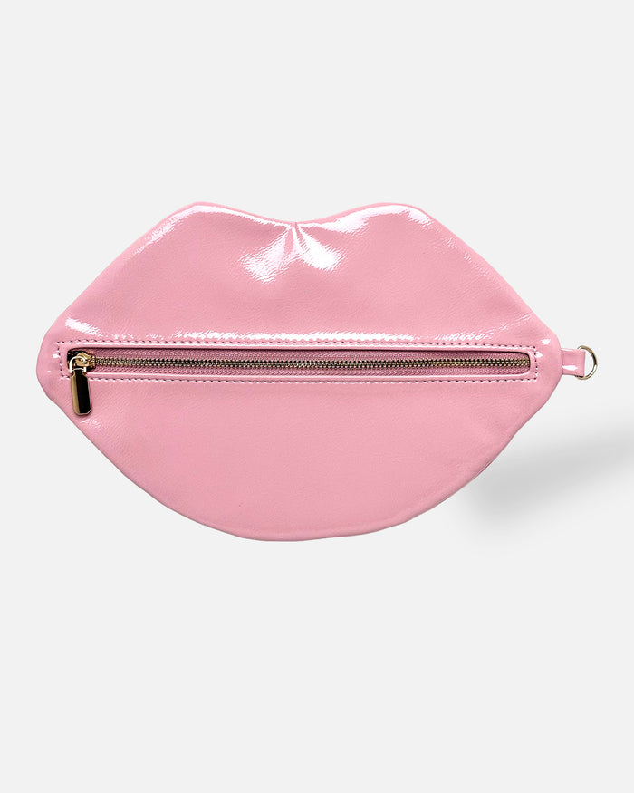 The Blake Lip-Shaped Makeup Pouch by David Stesner ArtHouse — red white makeup, styled view