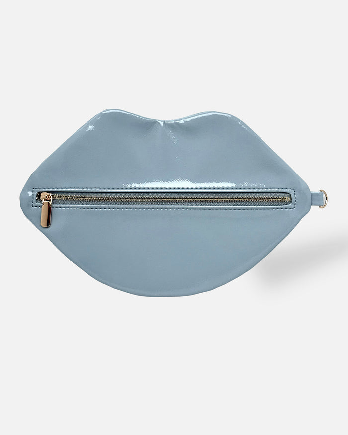 The Blake Lip-Shaped Makeup Pouch by David Stesner ArtHouse — red white makeup, full product view