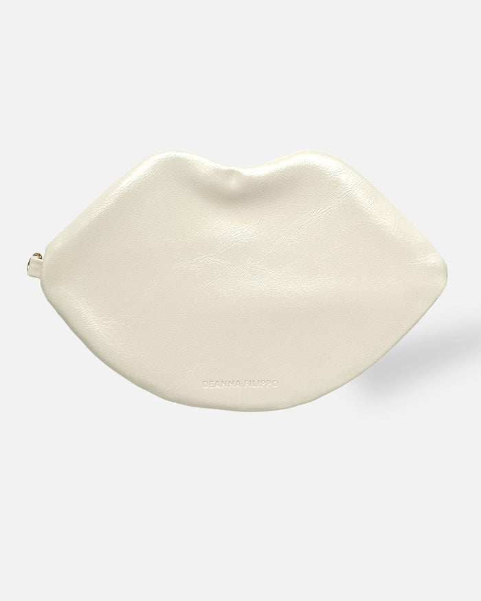 The Blake — Pearl White Lip Pouch by David Stesner ArtHouse — white beauty, styled view