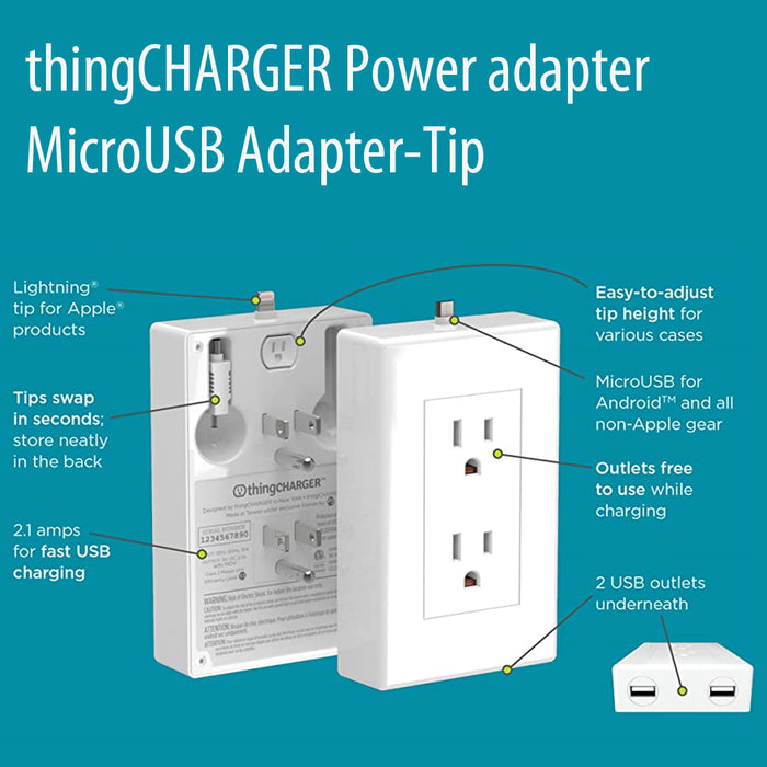 thingCHARGER Power adapter - MicroUSB Adapter-Tip