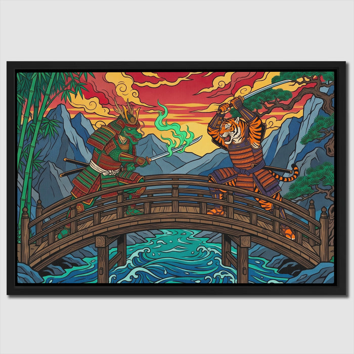 Tiger Dragon Bridge canvas wall art