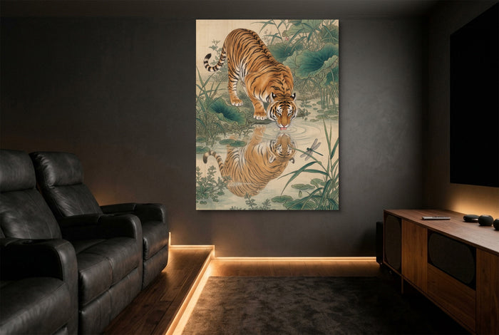 Tiger Gongbi — tiger gongbi home theater room interior 1port flush print