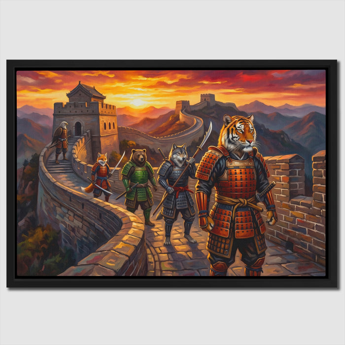 Tiger Great Wall canvas wall art
