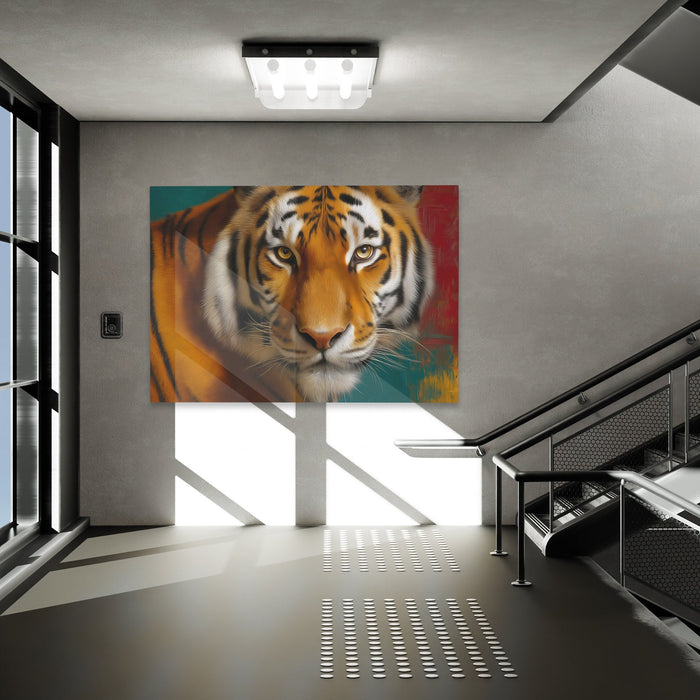 Tiger in Flames - Luxury Wall Art