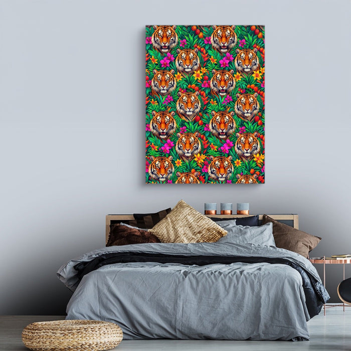 Tiger Jungle Bloom - Luxury Wall Art