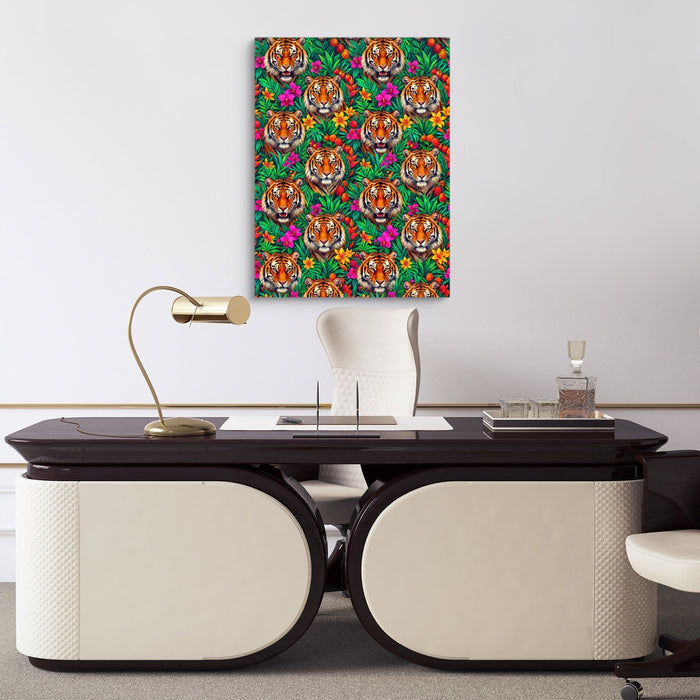 Tiger Jungle Bloom - Luxury Wall Art