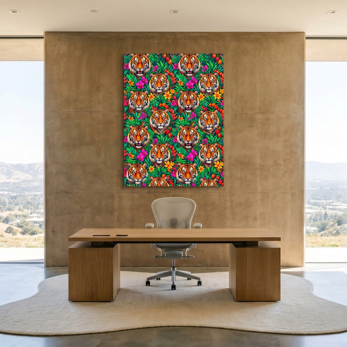 Tiger Jungle Bloom - Luxury Wall Art