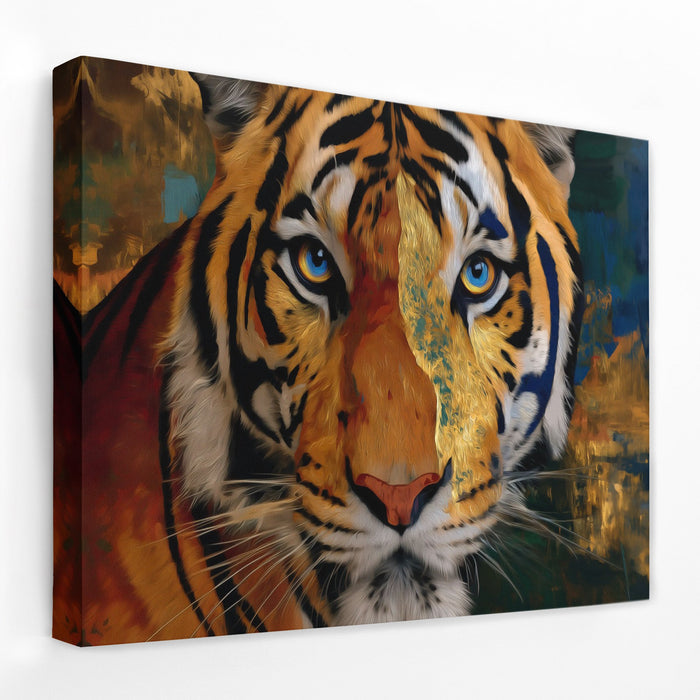 Tigers Azure Depths - Luxury Wall Art