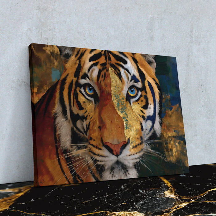 Tigers Azure Depths - Luxury Wall Art