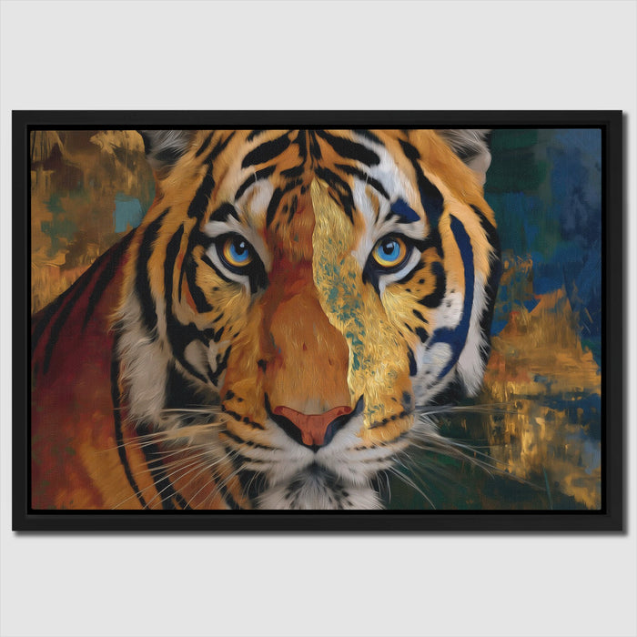 Tigers Azure Depths - Luxury Wall Art