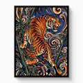 Tiger's Roar — tiger's roar white studio framed black