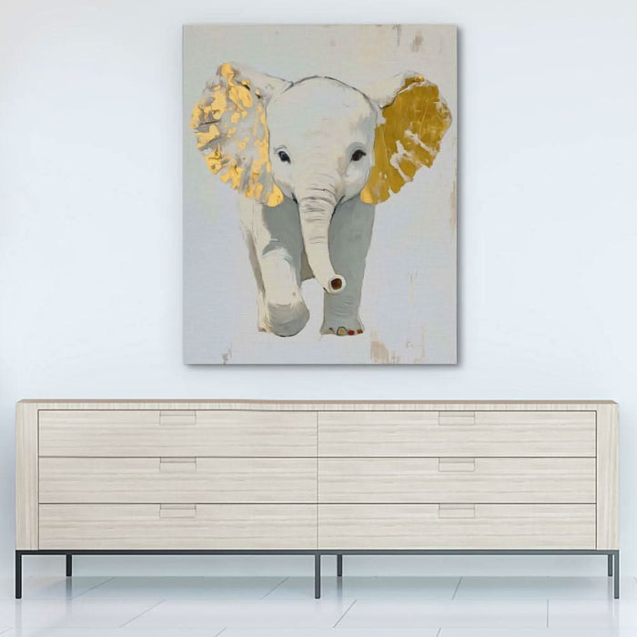 Tiny Trunk - Gold Wall Art for Living Room