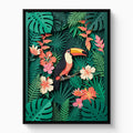 Toucan Papercut — toucan papercut white studio framed black