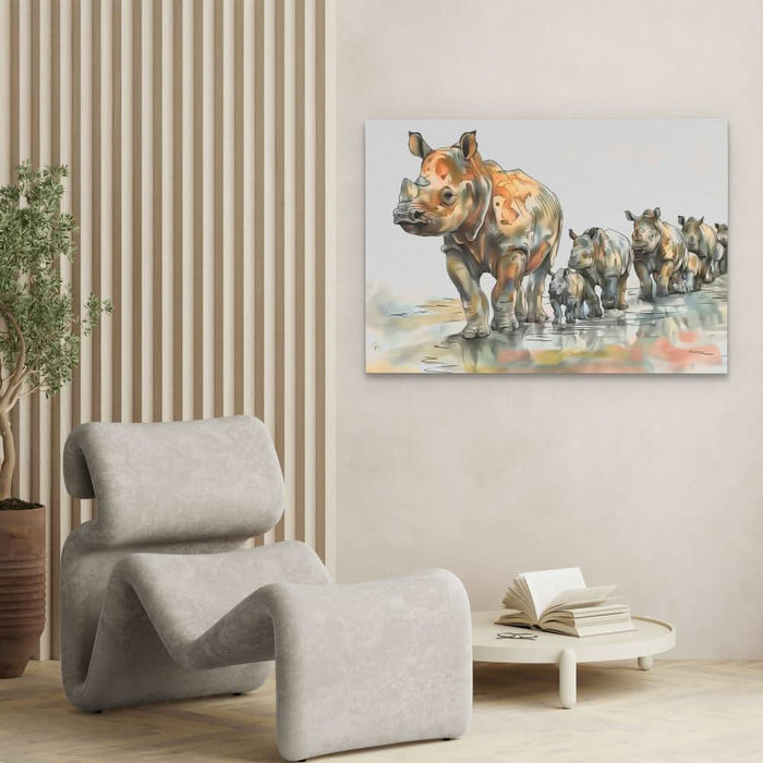 Trail of Horns - Large Canvas Print