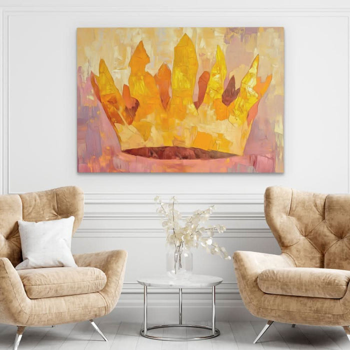 Tranquil Crown - Abstract Wall Art in Black Frame