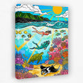 Tropical Reef Scene canvas wall art