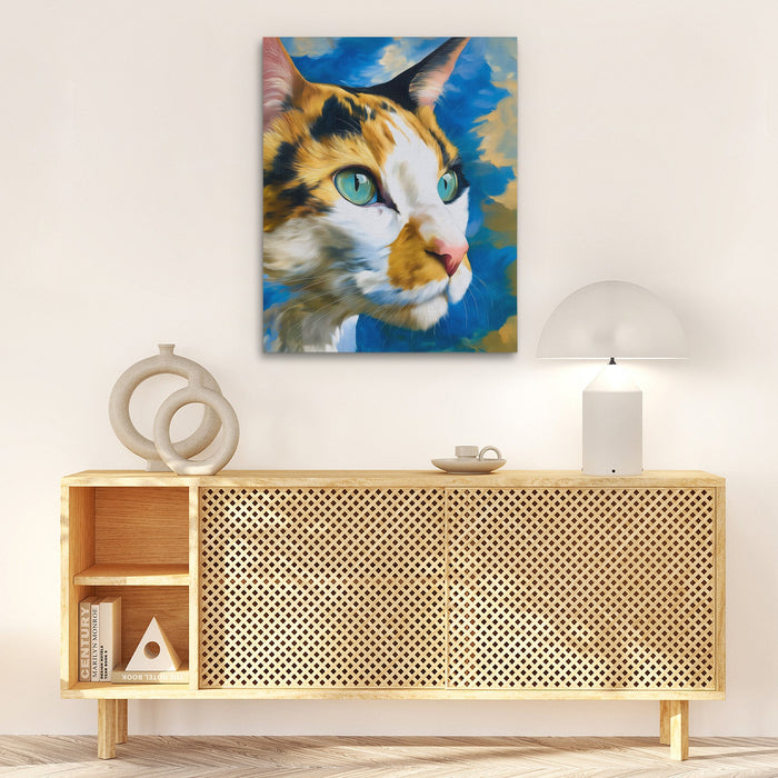 Turquoise Eye Cat - Luxury Wall Art