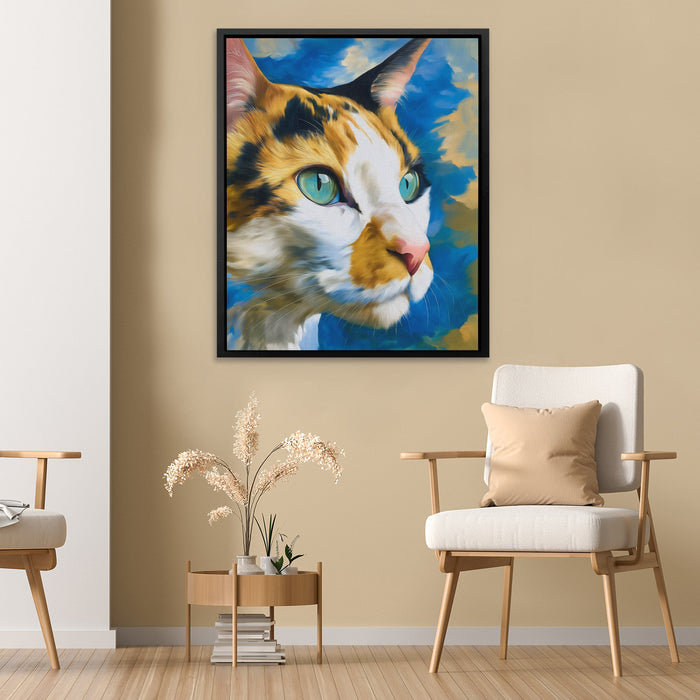 Turquoise Eye Cat - Luxury Wall Art