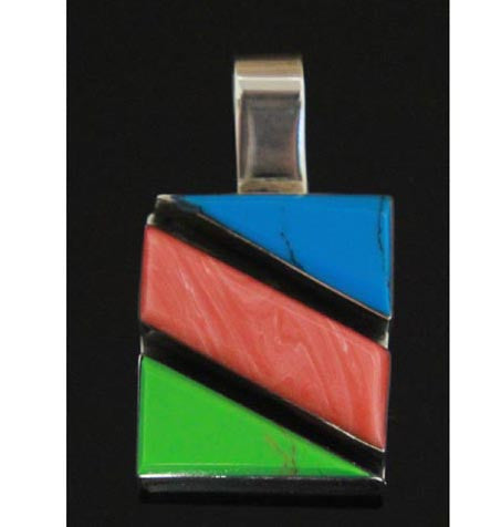 Turquoise Pendant Sterling Silver