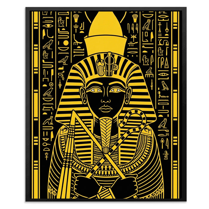 Tutankhamun Gold Regalia canvas wall art, room view