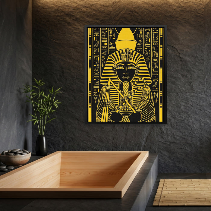 Tutankhamun Gold Regalia canvas wall art, room view