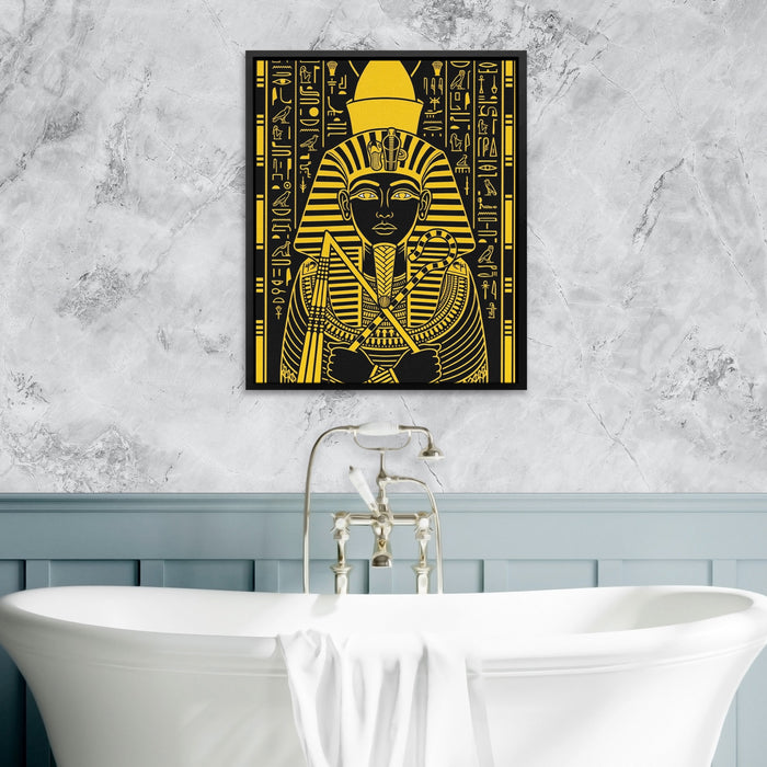 Tutankhamun Gold Regalia canvas wall art, room view