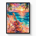Ukulele Beach Sunset - Luxury Wall Art