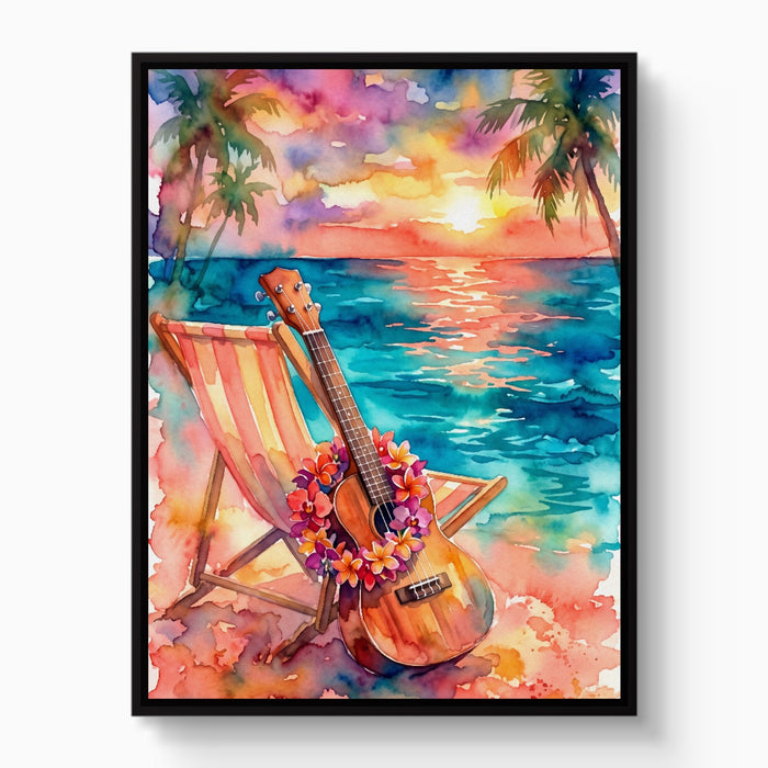 Ukulele Beach Sunset - Luxury Wall Art
