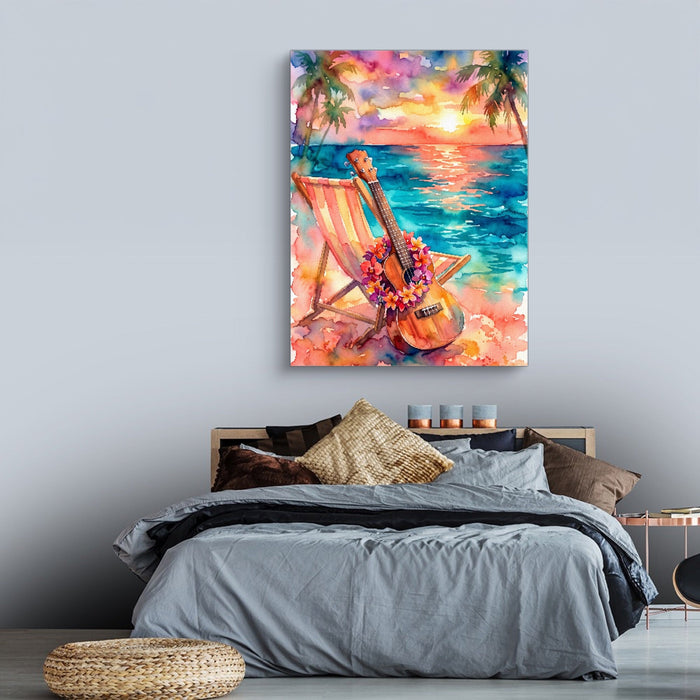 Ukulele Beach Sunset - Luxury Wall Art