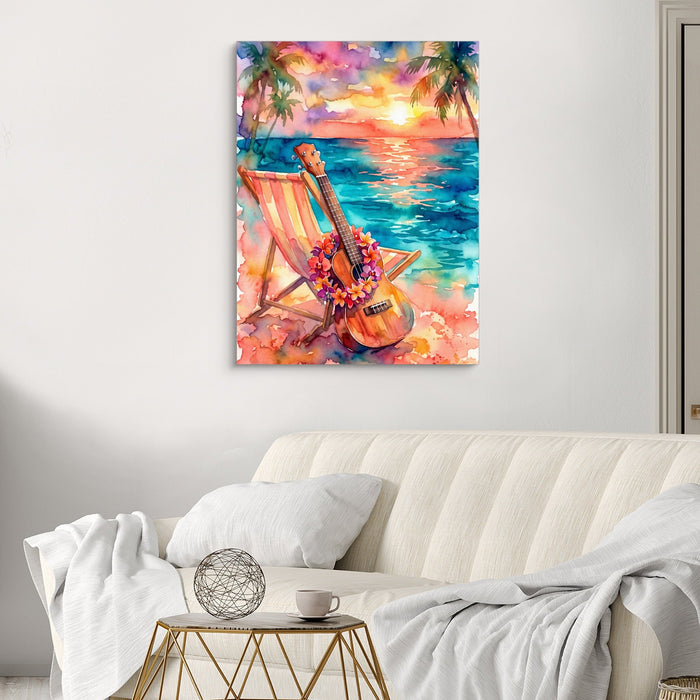 Ukulele Beach Sunset - Luxury Wall Art