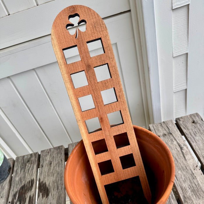 Unique Shamrock Trellis | Made in USA with US Cedar/Redwood - Ed's Plant Shop