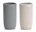 VASE VERTICAL RIBBED SOLID