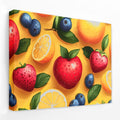 Vibrant Fruit Illustration - Food Canvas Wall Art