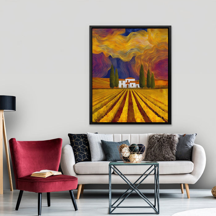 Vineyard Golden Spirals - Luxury Wall Art