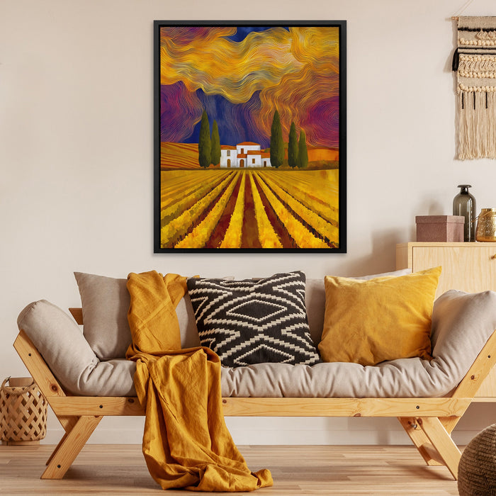 Vineyard Golden Spirals - Luxury Wall Art
