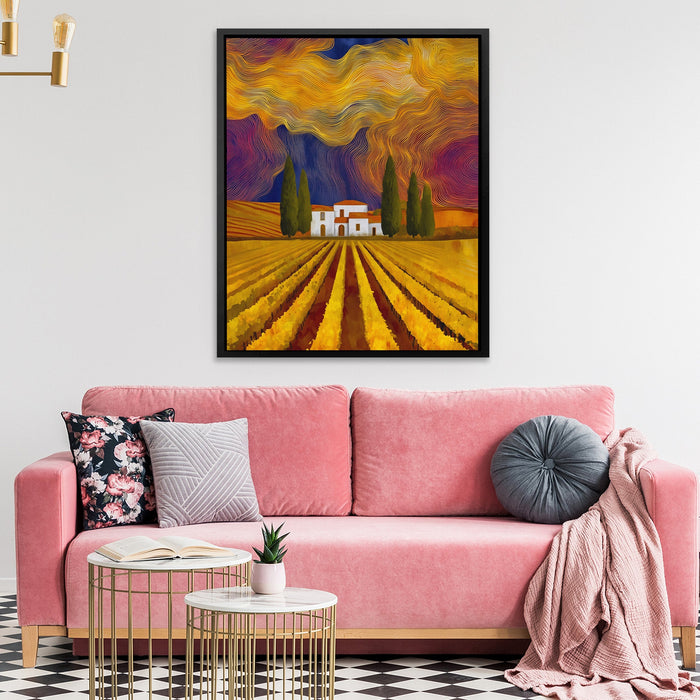 Vineyard Golden Spirals - Luxury Wall Art