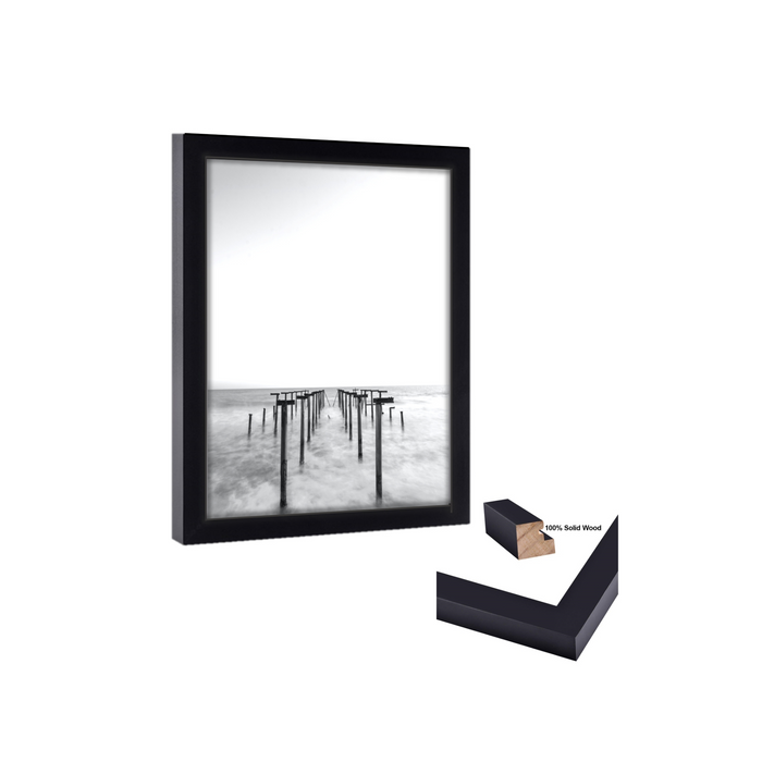 23x7 PIcture Frame Black Wood 23x7 Picture or poster print
