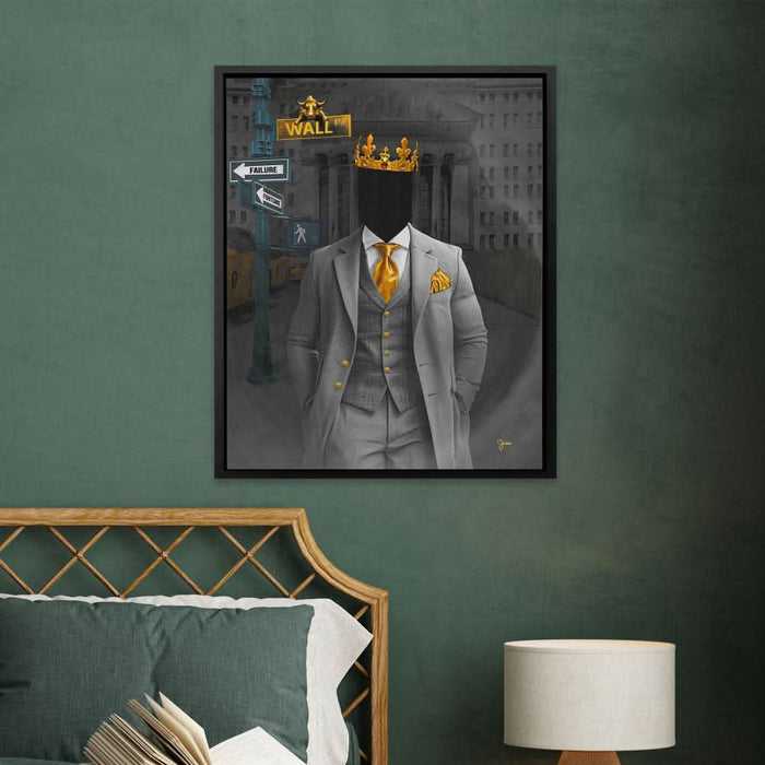 Wall Street Fortune - Black Anonymous Canvas Print