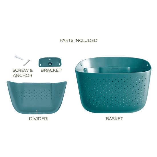 Eco-friendly wall planter in teal for vertical plant displays