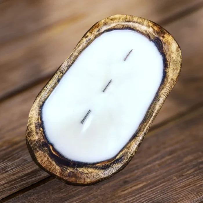 Wanderlust Wood Dough Bowl Soy Candle