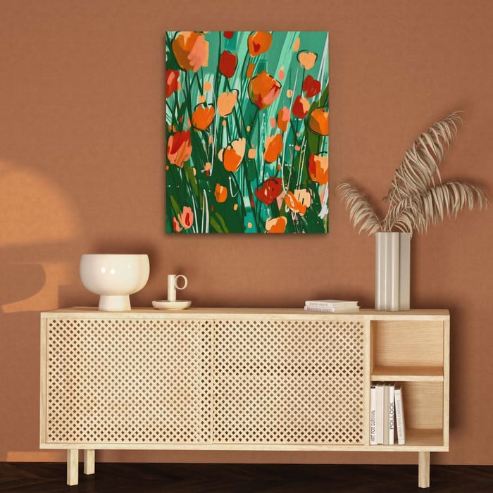 Warm Abstractions - Colorful Wall Art for Dining Room