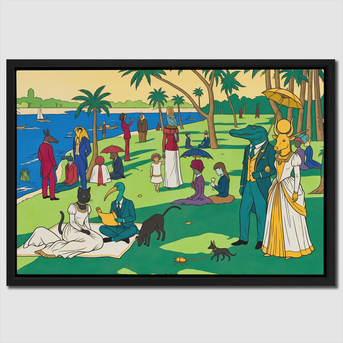 Waterside Garden Party canvas wall art